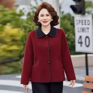 여자 모직 모직코트 쇼트 재킷 상의 봄옷 터틀넥 코트 admr1