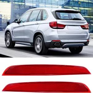Jaronx는 2014-2018년 X5 F15용 BMW 리어 범퍼 리플렉터 좌우 레드 마커 라이트 렌즈 트림 63147290091