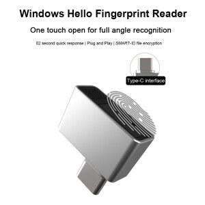 지문인식기 TYPEC 생체 인식 스캐너 휴대용 USB 윈도우 판독기 HELLO용 비밀번호 자물쇠 모듈 지문