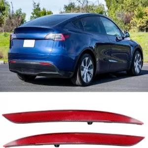 Jaronx는 Tesla Model Y 리어 범퍼 리플렉터 2020 2021 2022 2023 좌우 교체 사이드 마커 라이트 커버와