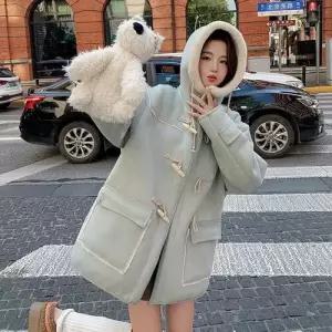엘럽 여사친 울 모피 코트 크림 원템1