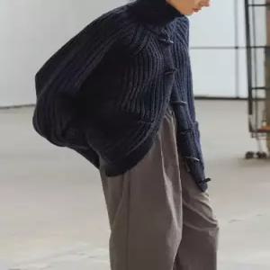 엘럽 여친 니트 울 모피 코트 핸드메이드 굵은 스웨터 원템1