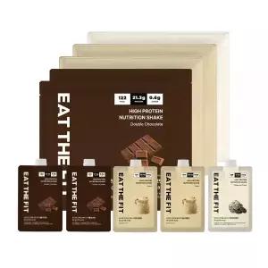잇더핏 단백질 쉐이크 5주플랜 더블초코맛 2주 미숫가루맛 쿠키앤크림맛 1주 근육 요가원 운동 복싱 탄수화