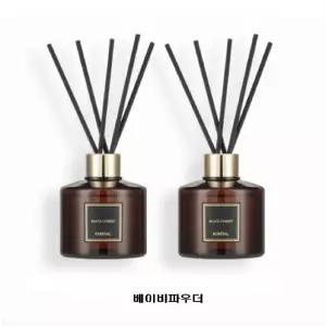 대용량 퍼퓸 실내 디퓨저 500ml 2개-베이파우더 포근한향-사무실 매장 거실 향수 욕실 방향제 집들이 선물