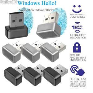 지문인식기 USB 지문 리더 미니 휴대용 동글 FIDO HELLO 360 터치 인식 U2F 윈도우 노트북용 생체
