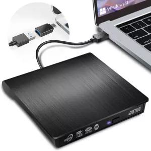 YOTUO 외장 CD/DVD 드라이브 휴대용 USB 30 및 USBC RW 플레이어 노트북용 버너 데스크탑 Windows 7/8/0
