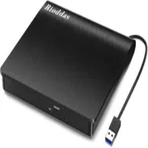 노트북용 Rioddas 외장 CD/DVD 드라이브 USB 30 플레이어 휴대용 RW 버너 ROM 리더 디스크 복제기 데스크톱