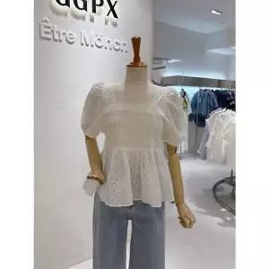 [NS홈쇼핑]스퀘어 펀칭 반팔 블라우스(Q4SH055B)[35906167]
