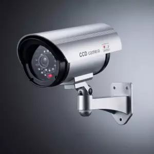 모형CCTV 원통 돌출형 가짜카메라 LED점멸 방범 브라켓설치