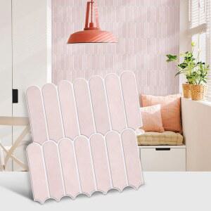 PVC몰딩 110PCS 3D PVC 스티커 패널 타일 주방 질감 껍질과 스틱 방수 BACKSPLASH 규모 물고기 DECORATI