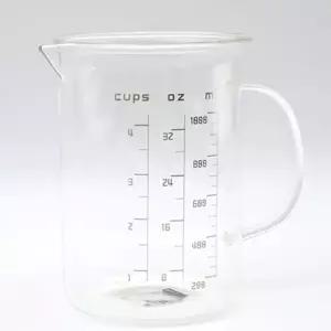 [NS홈쇼핑]마카 유리 계량컵 비커 용량컵 제빵 계량컵 1000ml[35911633]
