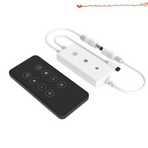 5V-24VDC CV WiFi 디머 컨트롤러 IR 리모컨 세트 휴대폰 앱 F1-D(WT)+RC1 (Tuya 2835 5050 단일 색상 LED