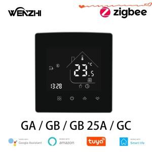 ZigBee-온도 조절기 온도 물/전기 바닥 난방 가스 보일러 GA/GB 스마트 라이프 투야 알렉사 구글 홈
