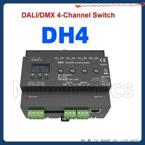 100-240VAC 스카이댄스 4채널 DALI/DMX AC 스위치 고인러시 릴레이 유닛 인증 LED 스트립 컨트롤러 DH4 (DT
