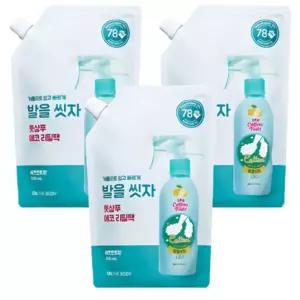 온더바디 코튼풋 발을씻자 풋샴푸 리필 500ml 3개 택 1