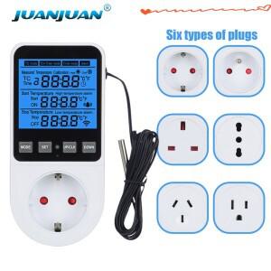 LCD 디스플레이 타이머 소켓 온도 조절기 정확도 컨트롤러 AC110 ~ 230V 가열 냉각 용 전원 모니터