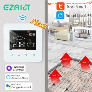 전기 바닥 난방용 스마트 WiFi 온도 조절기 수성 가스 보일러 Tuya 디지털 컨트롤러 Alexa Google Home Yan