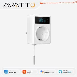 AVATTO WiFi 온도 조절기 소켓 16A 콘센트  냉각 및 난방 원격 컨트롤러는 Tuya Alexa Google 홈과 함께 작