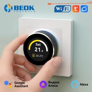 Beok Smart Tuya 노브 온도 컨트롤러 전기/물/가스 보일러 바닥 난방용 Wifi 스마트 홈 조절기 Alexa Googl
