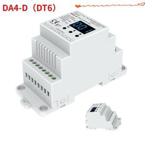 12-24VDC CV DALI 조광기 DA4-D(Din 레일)(DT6) 4CH5A PMW 디밍 단색 RGBW 테이프 스트립 조명용 4 x (60-1