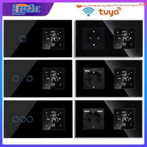Bingoelec Tuya WiFi 스마트 온도 조절기 전기 바닥 난방 물/가스 보일러 원격 제어 스위치 소켓 검정색