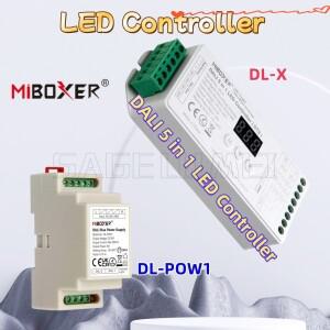 LED 램프용 버스 전원 공급 장치 레일 DL-POW1 DP1S/2S/3S 디밍 제어 시스템 5 in 1 패널 컨트롤러 Miboxer