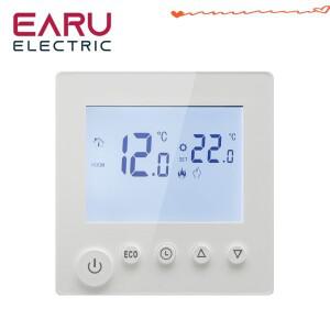 AC90V-240V 3A 16A 전기 바닥 난방 TRV 하우스 룸 온도 조절기 디지털 LCD 디스플레이 벽 마운트