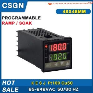 램프 소크 디지털 프로그래밍 가능 패드 온도 컨트롤러 220V SSR 릴레이 출력 48mm 30 세그먼트