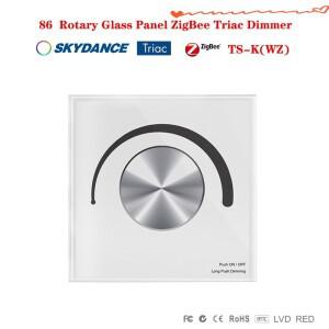 Skydance TS-K(WZ) AC100-240V 86 회전식 유리 패널 ZigBee Triac 0-100% 조광기 기존 백열등 할로겐 조명