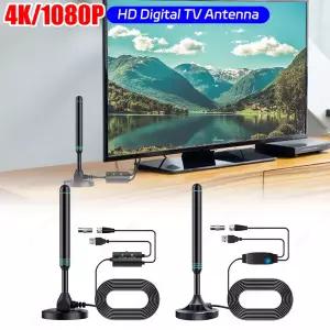 dmb안테나 4K/1080P 휴대용 HD TV 안테나 마그네틱 베이스 480 마일 디지털 VHF UHF 증폭 DVB-T2 HDTV용