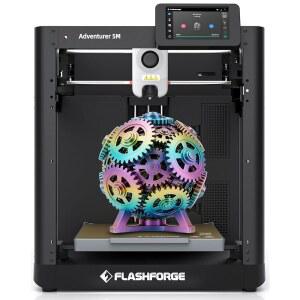 플래시포지 어드벤처 5M 3D 프린터, 600mm/s 최대 속도 코어 XY 3D 프린터, 자동 레벨링, 280 C 직접 압출기, 3초 퀵 스왑 노즐, 양면 PEI 플랫폼, DIY AD5M 인클로저, , 초보자용