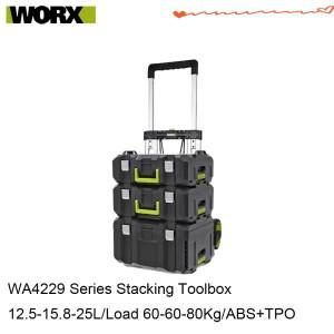 Worx 핸드 툴박스 WU388 시리즈용 방수 프리 스택 조합 고강도 휴대용 WA4229 스토리지