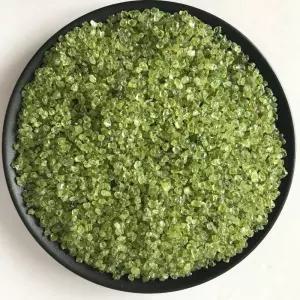 천연석 페리도 석영 올리빈 그린 크리스탈 광물 표본 암석 칩 자갈 거친 원석 100g 2-4mm