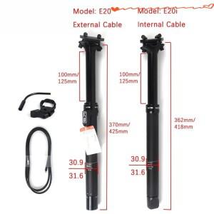 E20/E20-i 27.2 셋포스트 트래블 100 125mm 리모컨 드로퍼 KS 새들 30.9/31.6mm 자전거