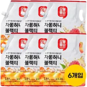 오늘좋은 자몽허니블랙티 1.5Lx6개