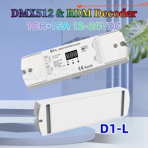 Skydance D1-L LED 컨트롤러 CV DMX512 및 RDM 정전압 디코더 디밍 색온도 1CH15A 12-24VDC