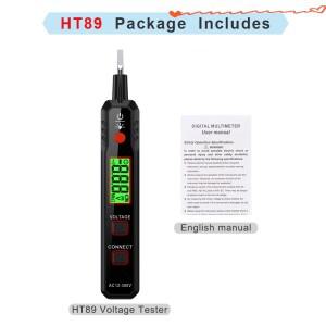 HABOTEST HT89 LED 비접촉식 전압 감지기 표시기 스마트 펜 라이브/페이즈 와이어 브레이크포인트 NCV 연속