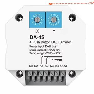 ABBP-DALI 시그널 디머 버스 전원 공급 장치 DA-4S 인코딩 스위치 LED 조명용 주소 선택