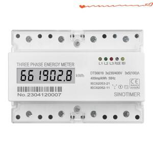 마지막 기회 7P Kwh 전력 계량기 가정용 3상 4선 아날로그 소비량 모니터 DIN 레일 AC 400V