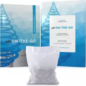 활성화된 물 pH ON-The-GO 알칼리성 필터 파우치 - 병 피처 저그 용기용 휴대용 여과 시스템 높은 장수명
