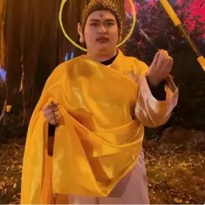 할로윈복장 삼장법사 스님 코스튬 웃긴옷 코스프레 망토 파티