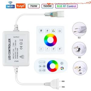 750W 220V RGB RF 컨트롤러 EU  전원 공급 장치 LED 네온 스트립 패널 리모컨 WiFi 변압기