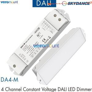 스카이댄스 DA4-M LED 컨트롤러 4채널 CV DALI 디머 12-48V 1 어드레스 DT8/DT6/PWM 단일 색상/CCT/RGB/RGB