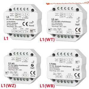 스카이댄스 WiFi / 지그비 + 푸시 디머 2.4G 리모컨 L1 1채널 0/1-10V RF 컨트롤러