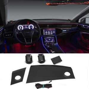 계기판 LED 주변 조명 고음 30 색 상승 및 하강 아우디 C8 A6 2019-2024 년