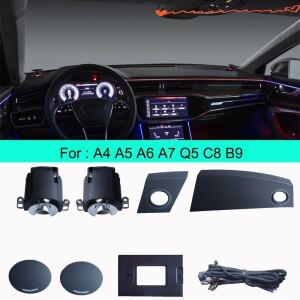 전기 고음 경적 장식 파 아우디 A4 C8 B9 32 색 LED 리프팅 트위터 스피커