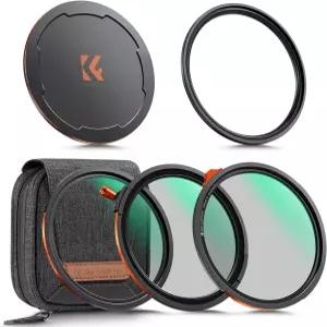 K F 컨셉 67mm 마그네틱 1s 스왑 5팩 CPL VND2-32 블랙 디퓨전 1/4 베이직 링 렌즈 캡 키트 보관 케이스