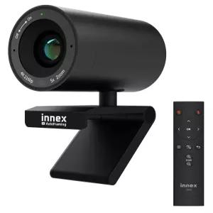 AI 추적 기능이 있는 Innex C570 120도 광각 웹캠 4K 자동 프레임 ePTZ 마이크 포함 5배 디지털 줌 리모컨