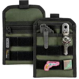 TACTICAL GEEK 포켓 오거나이저 경량 EDC 파우치 데일리 캐리용 다용도 소형 기어 보관 블랙CR블랙