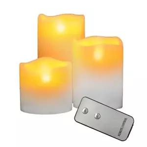 ( )LED 캔들 촛불 전자양초 3p 세트 무드등 리모컨포함